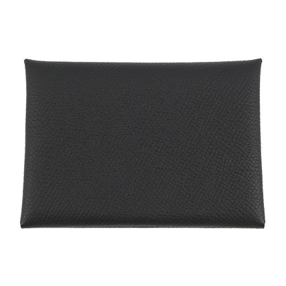 Hermes Coin Case Calvi Duo Black Silver Epsom — view 3