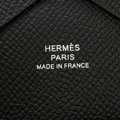 Hermes Coin Case Calvi Duo Black Silver Epsom — view 7