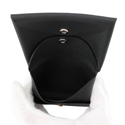 Hermes Coin Case Calvi Duo Black Silver Epsom — view 5