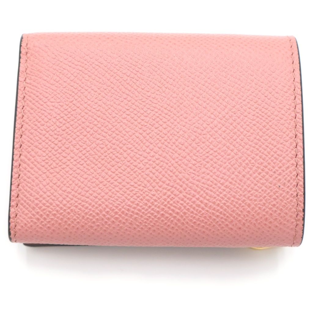 Dior Saddle Leather Lotus Wallet Trifold Compact Coin Case Pink Gold — view 2