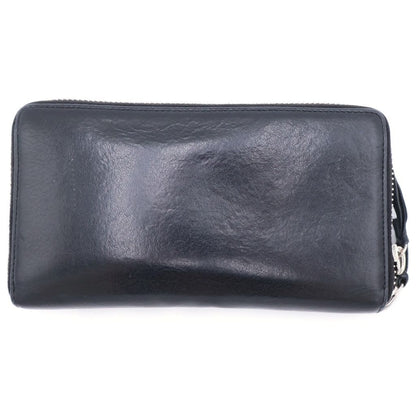 Balenciaga Paper Continental Zip Around Wallet Leather Black — view 2