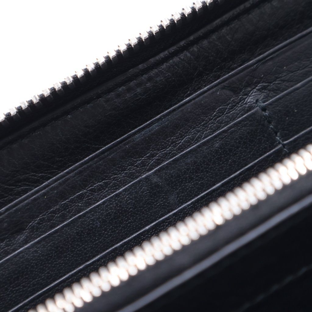 Balenciaga Paper Continental Zip Around Wallet Leather Black — view 5