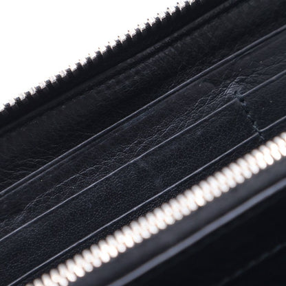 Balenciaga Paper Continental Zip Around Wallet Leather Black — view 5