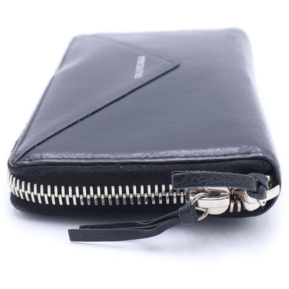 Balenciaga Paper Continental Zip Around Wallet Leather Black — view 3