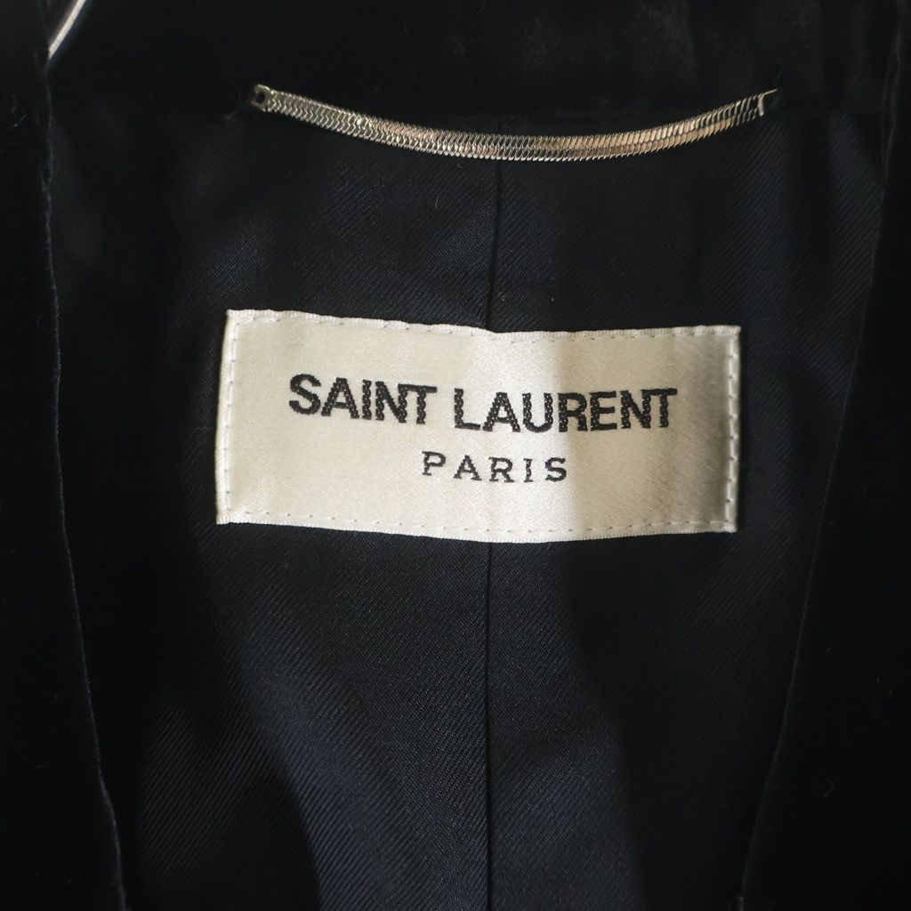 Saint Laurent Tweed T-Shirt Jacket Black Ivory 44 — view 6