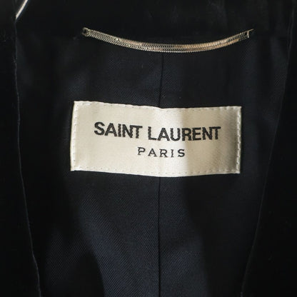 Saint Laurent Tweed T-Shirt Jacket Black Ivory 44 — view 6