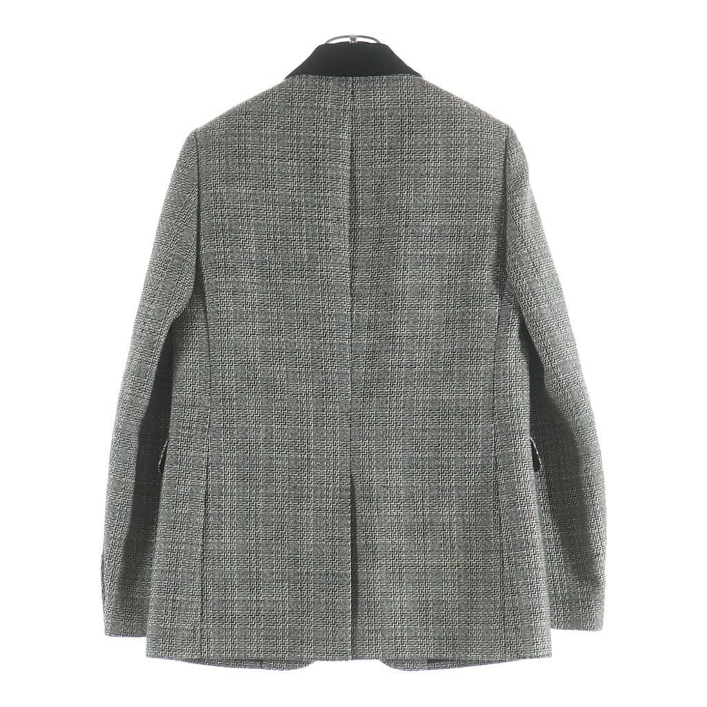 Saint Laurent Tweed T-Shirt Jacket Black Ivory 44 — view 2