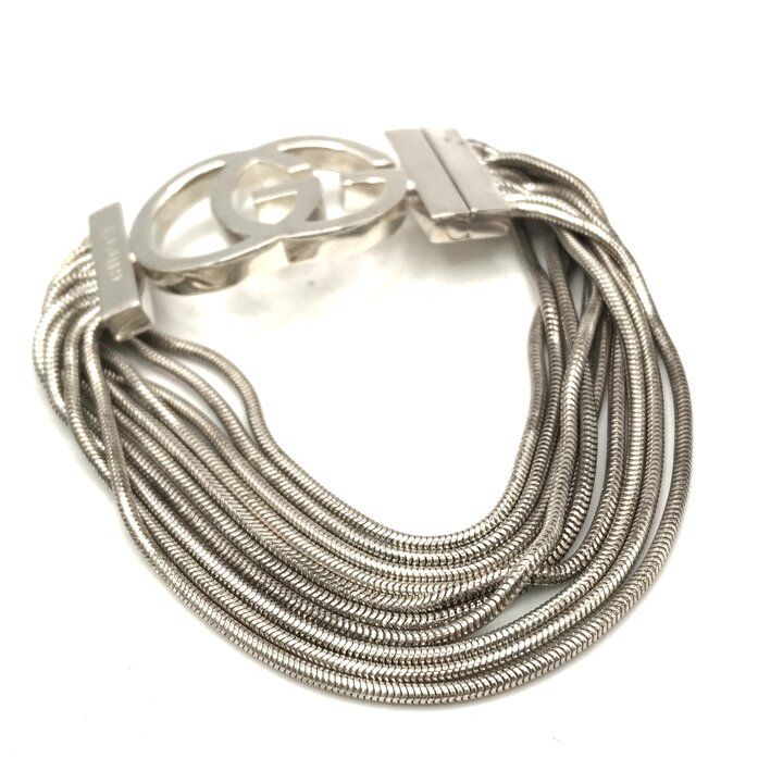 Gucci Interlocking GG Logo 10 Chain Bracelet Silver — view 3