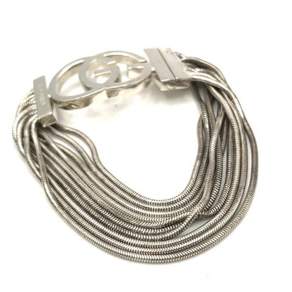 Gucci Interlocking GG Logo 10 Chain Bracelet Silver — view 3