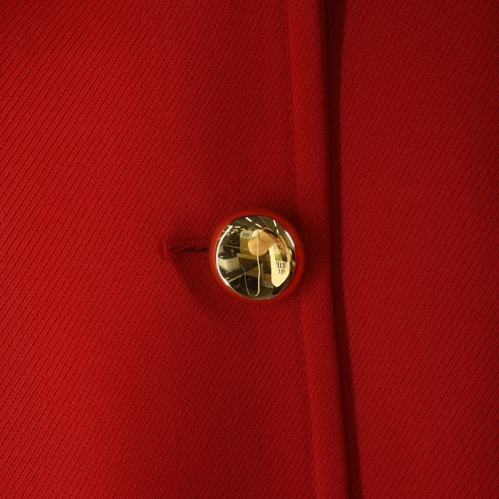 Prada Gold Button Jacket Red 38 — view 4