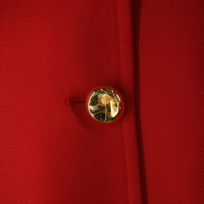 Prada Gold Button Jacket Red 38 — view 4