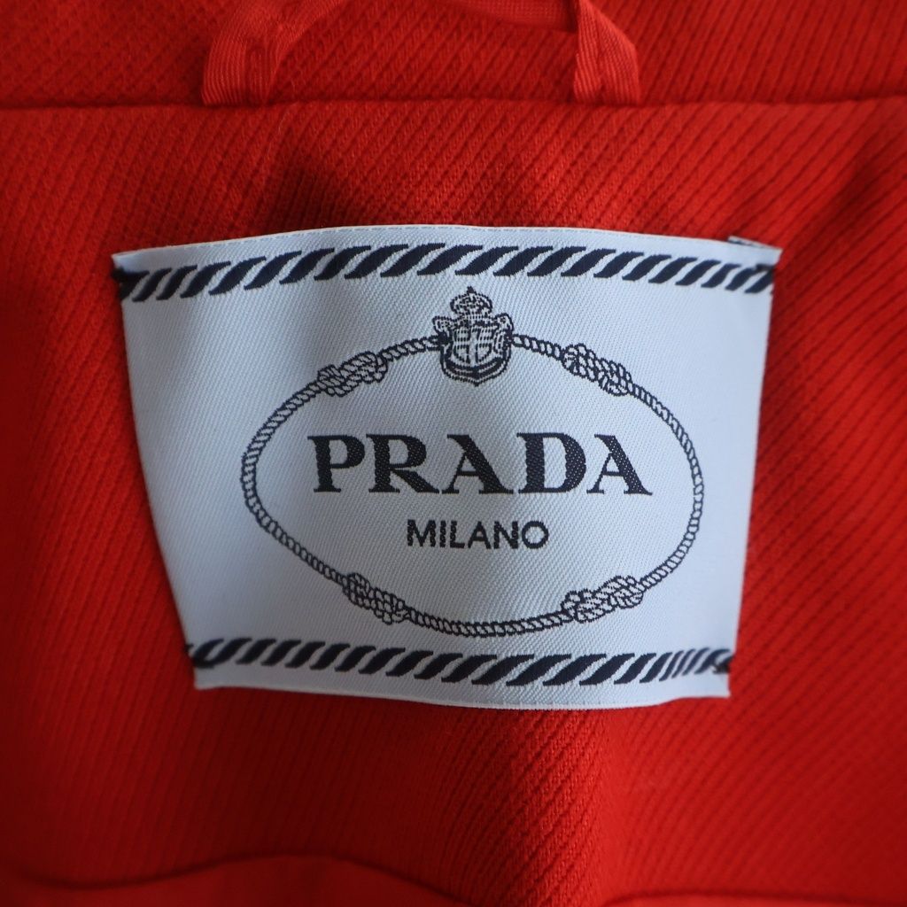 Prada Gold Button Jacket Red 38 — view 6