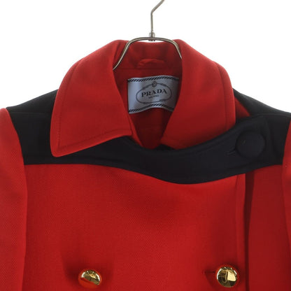 Prada Gold Button Jacket Red 38 — view 3