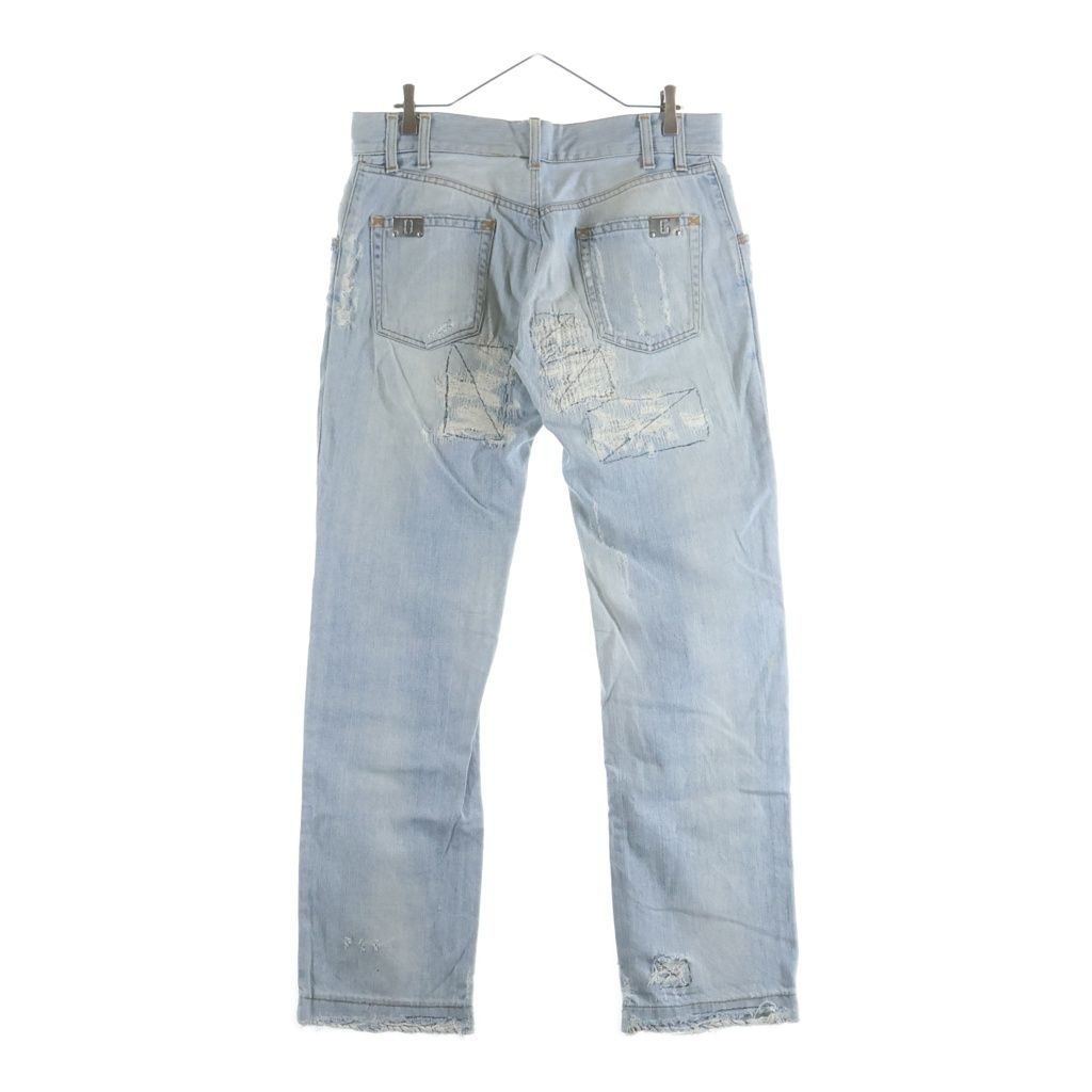 Dolce & Gabbana Italy Limited Distressed Button Fly Straight Denim Pants Blue — view 2