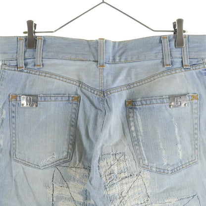Dolce & Gabbana Italy Limited Distressed Button Fly Straight Denim Pants Blue — view 4