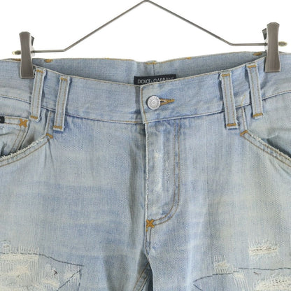 Dolce & Gabbana Italy Limited Distressed Button Fly Straight Denim Pants Blue — view 3