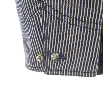 Chrome Hearts Soap on a Rope on Arrow Leather Trim CH Logo Print Stripe Jacket — view 5