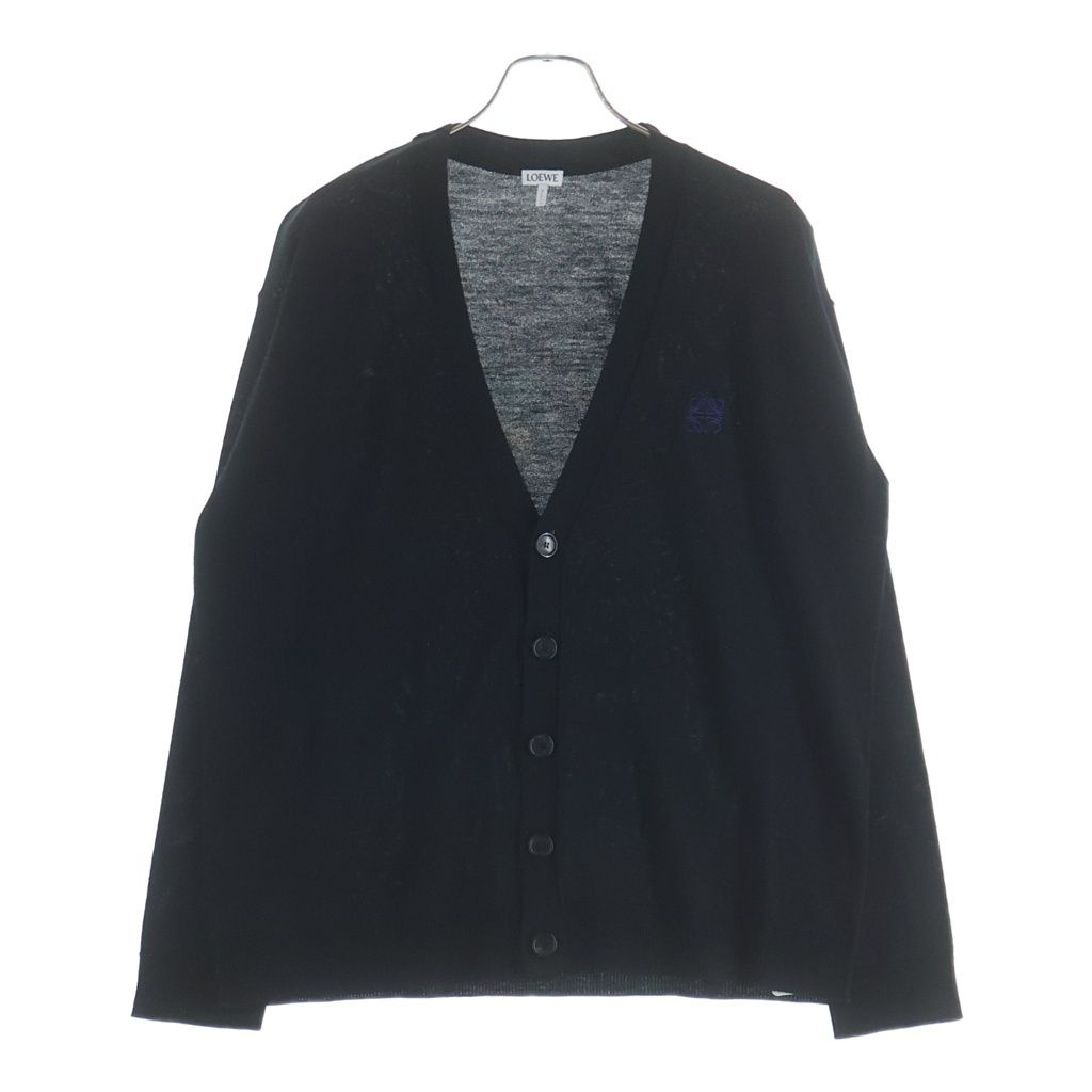 Loewe Anagram Embroidery Cardigan Black