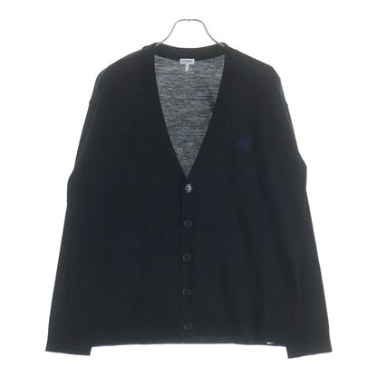 Loewe Anagram Embroidery Cardigan Black