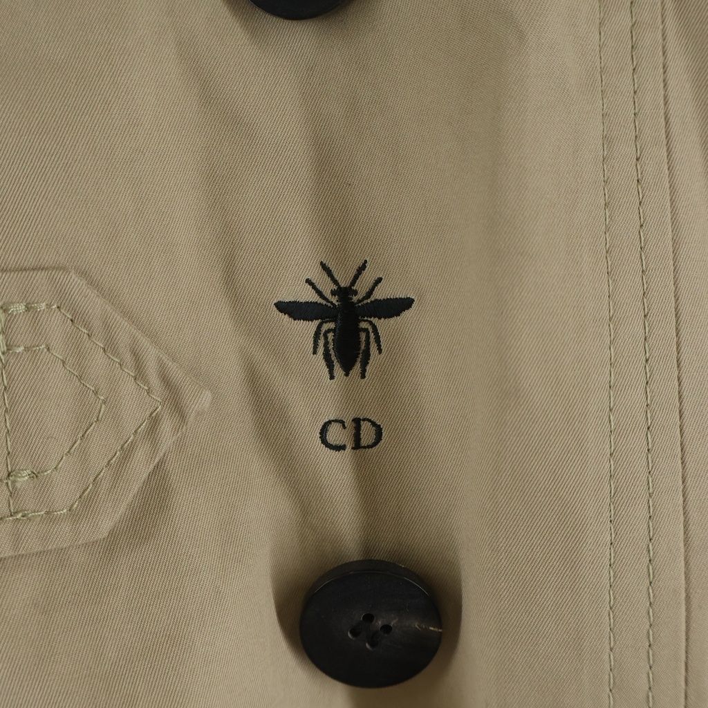 Dior Bee Embroidery Trench Coat Brown — view 5