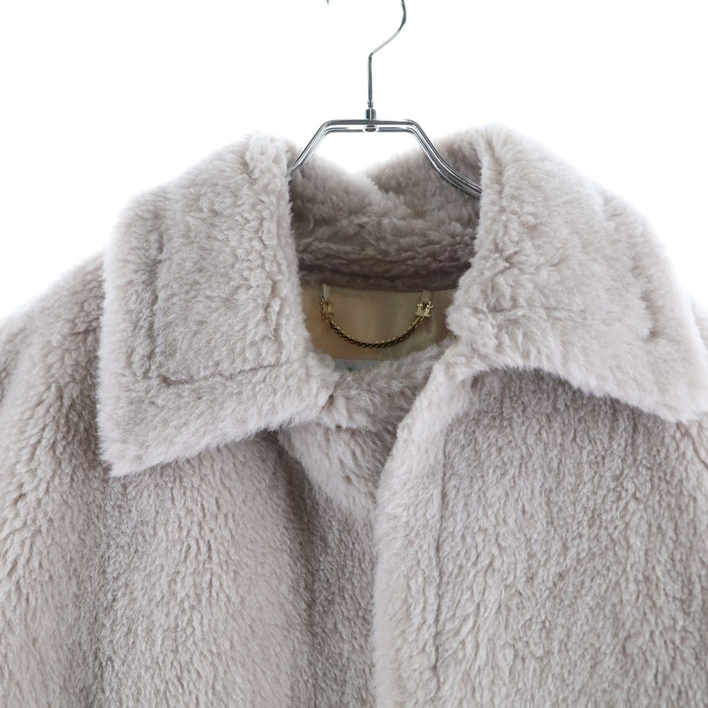 Max Mara Teddy Bear Cape Coat Sand Beige Alpaca Wool — view 3