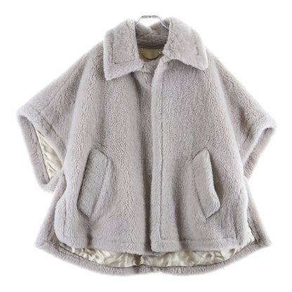 Max Mara Teddy Bear Cape Coat Sand Beige Alpaca Wool
