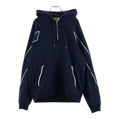 Hermes Zip Up Hoodie Navy #xl