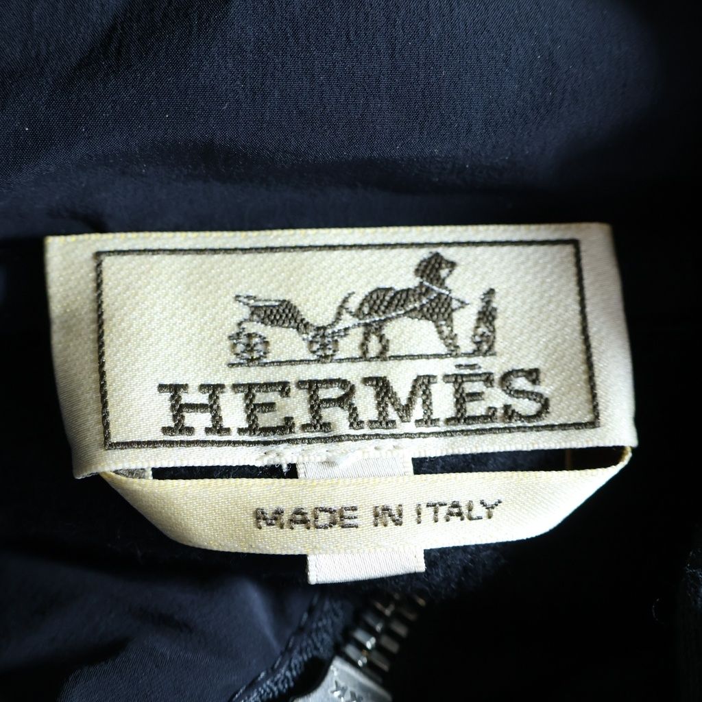 Hermes Zip Up Hoodie Navy #xl — view 6