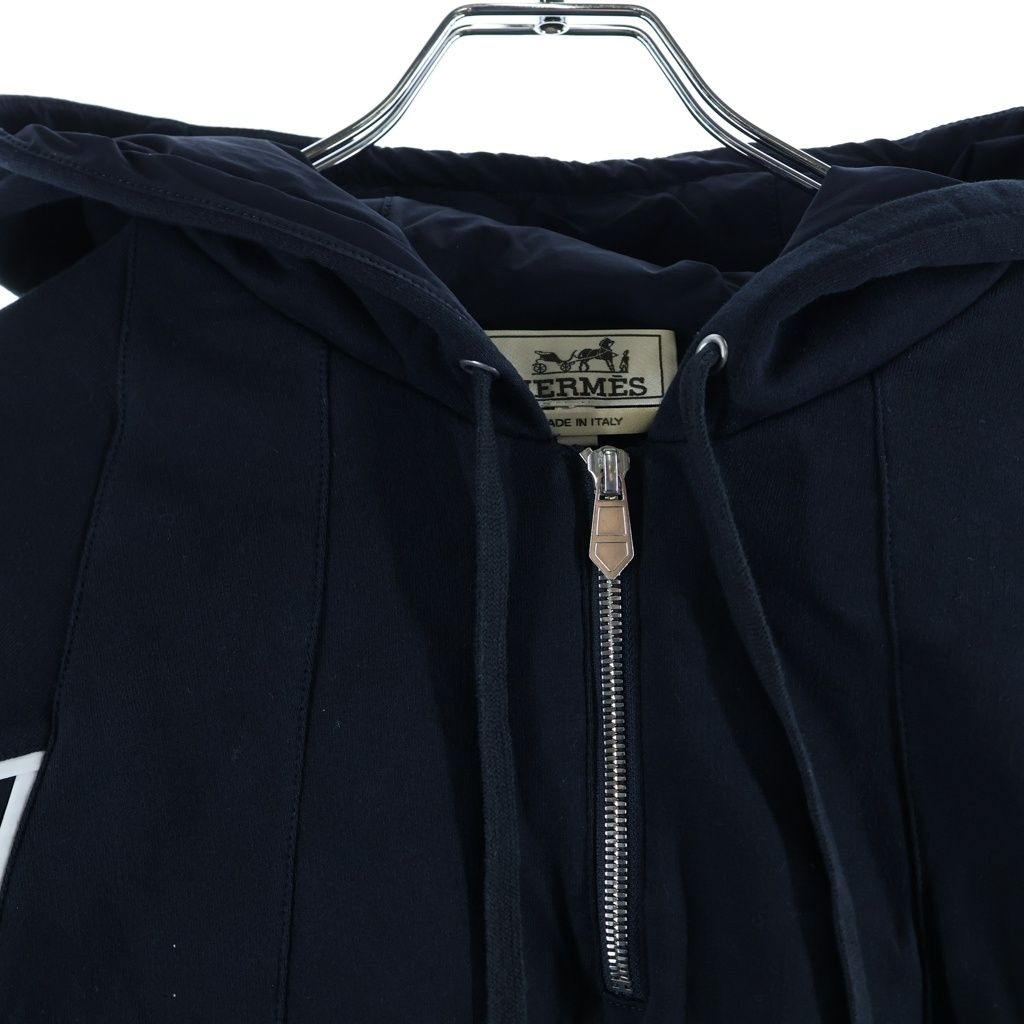 Hermes Zip Up Hoodie Navy #xl — view 3