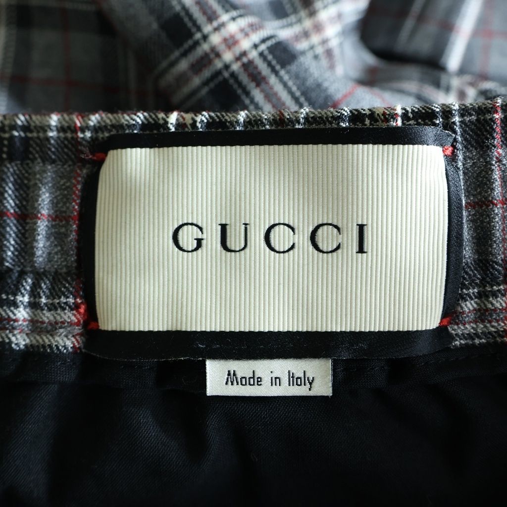 Gucci Check Trousers Pants Gray 46 — view 7