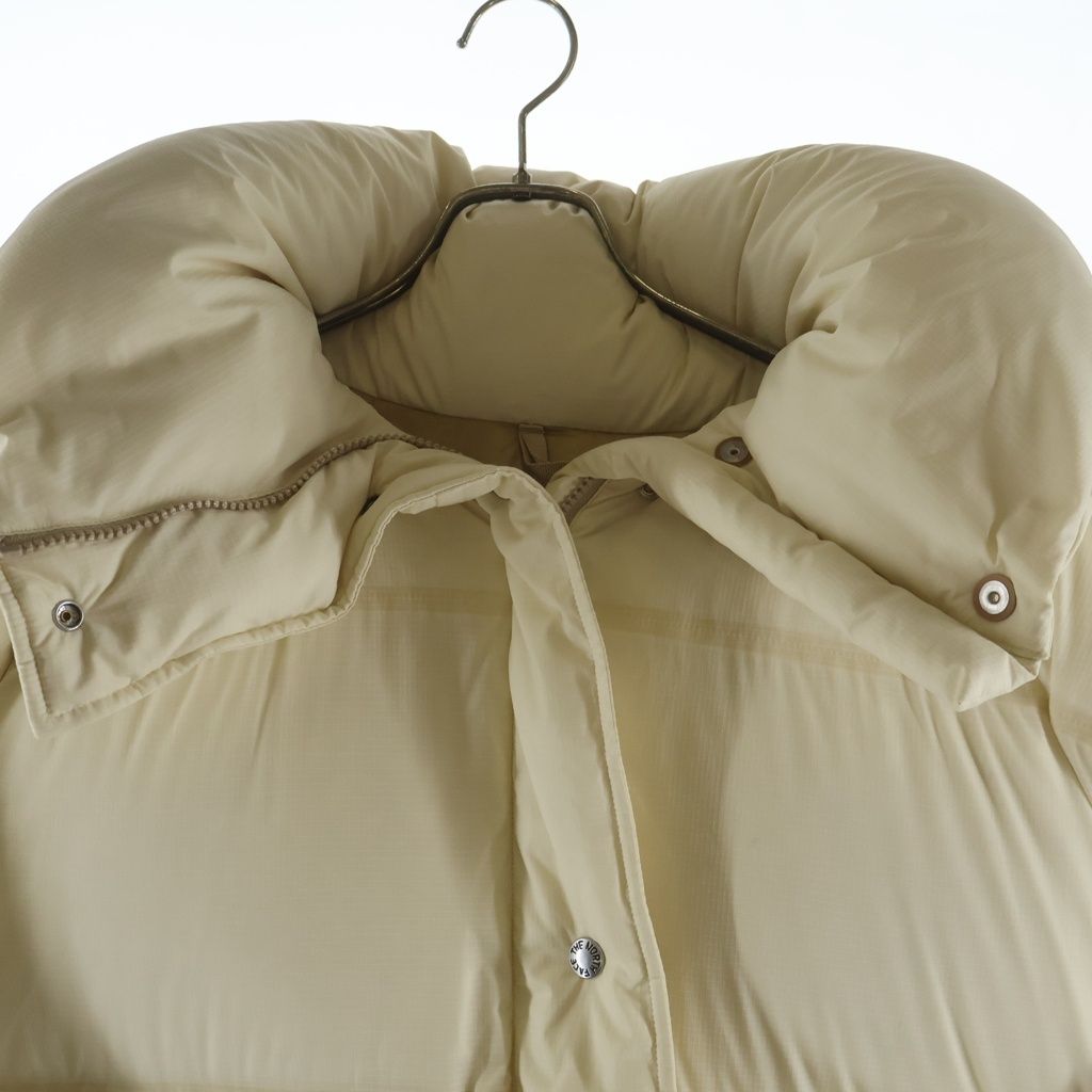 Gucci Logo Print Hooded Down Long Coat Ivory — view 3