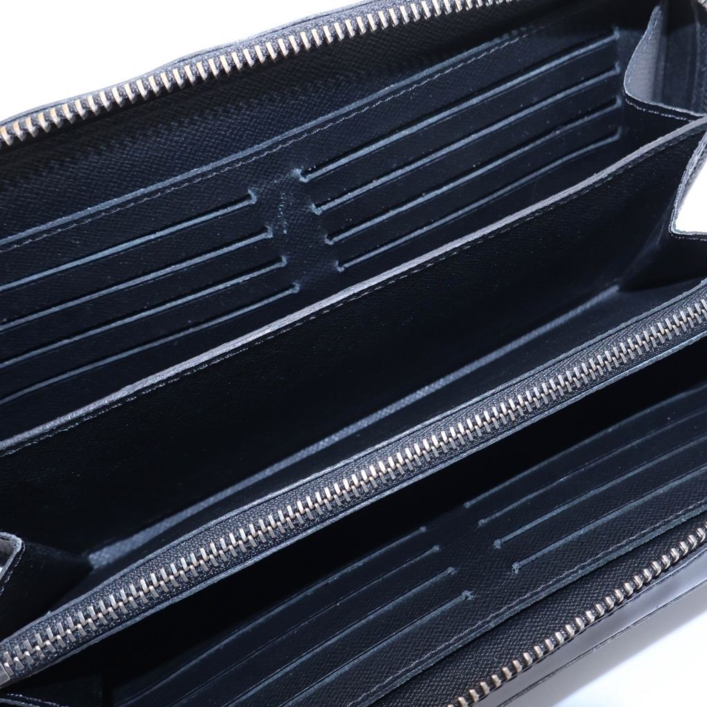 Louis Vuitton Monogram Eclipse Zippy XL Wallet Card Case Black Silver — view 4