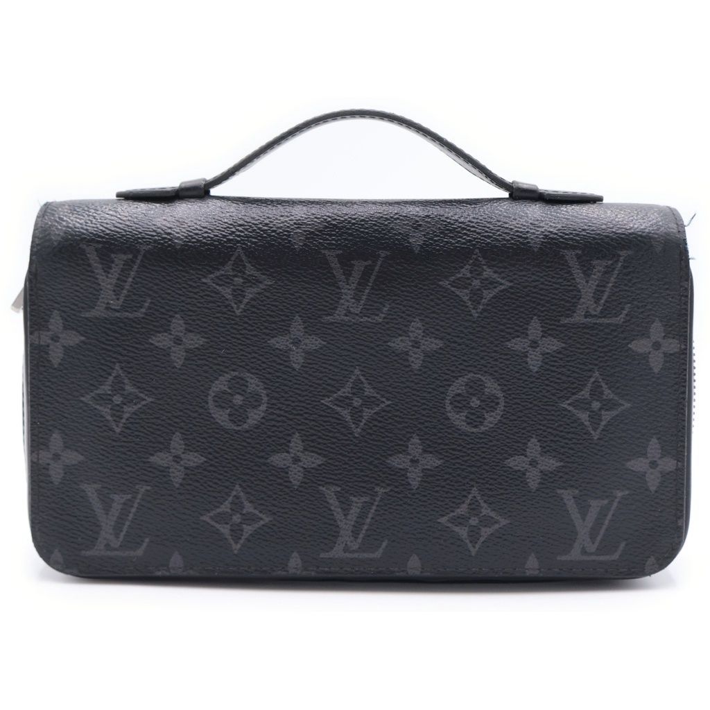 Louis Vuitton Monogram Eclipse Zippy XL Wallet Card Case Black Silver — view 2