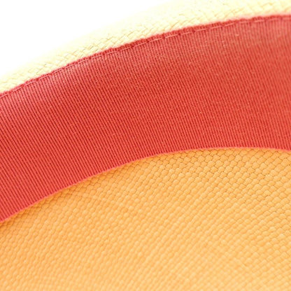 Hermes Trinidad Straw Hat Beige Bordeaux — view 6