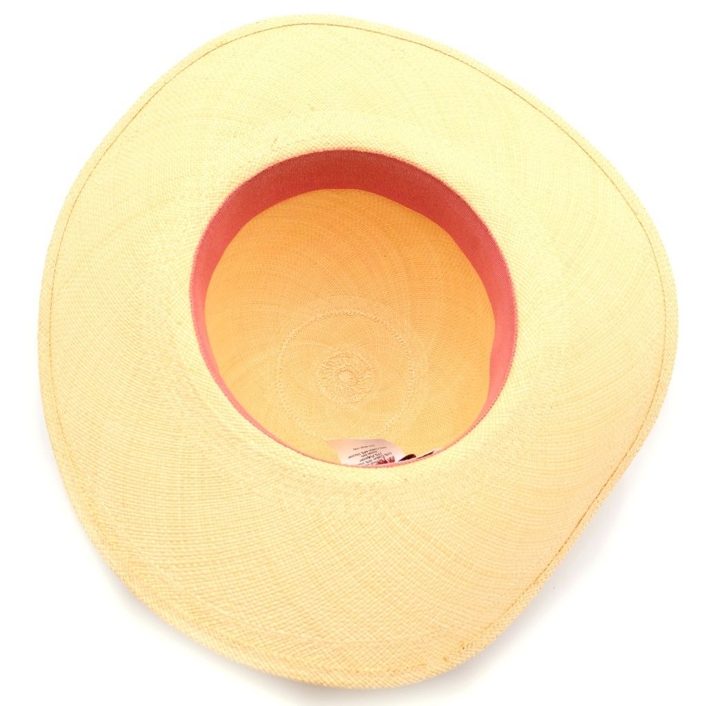Hermes Trinidad Straw Hat Beige Bordeaux — view 5
