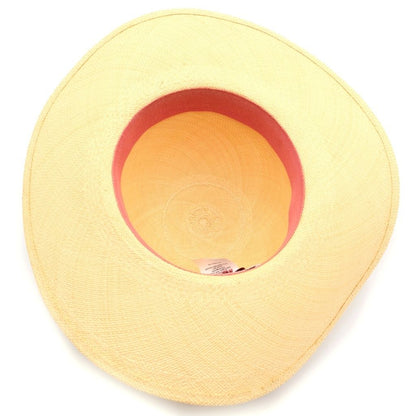 Hermes Trinidad Straw Hat Beige Bordeaux — view 5