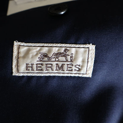 Hermes Suit Set Peak and Lapel Jacket Pants Navy 48 — view 7