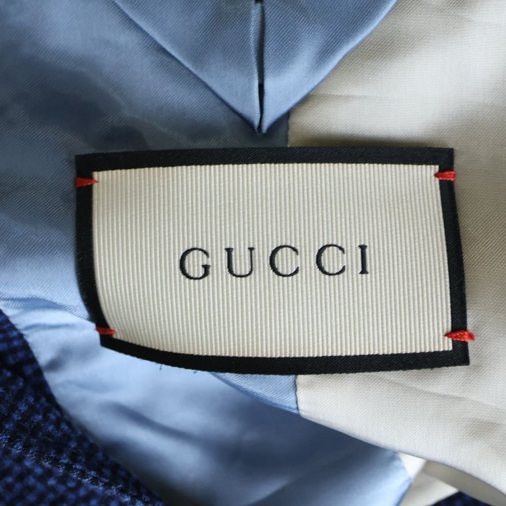Gucci Set Seersacquer Check All Over Pattern Terre Jacket Not Tuck Trousers — view 7