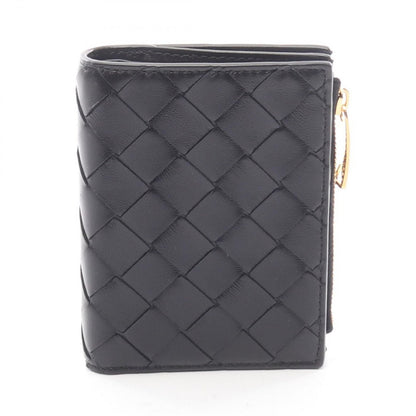 Bottega Veneta Bifold Wallet Intrecciato Small Black Leather