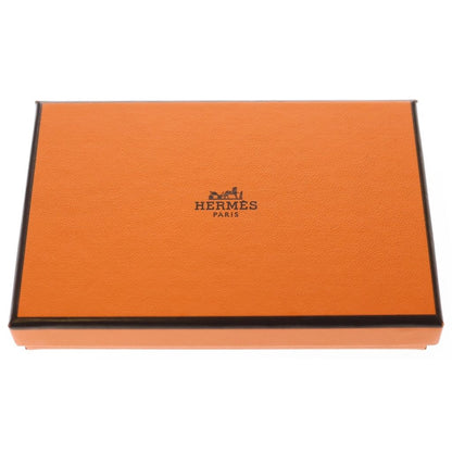 Hermes Calvi Duo Bifold Card Case Vert Vertigo Epsom Green Leather Silver — view 6