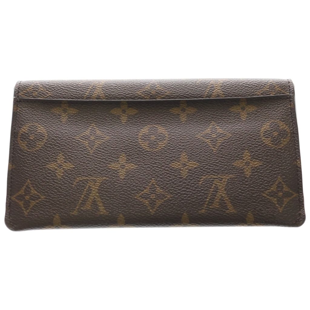 Louis Vuitton Monogram Portefeuille Jeanne Wallet Card Case Brown Pink Leather — view 2