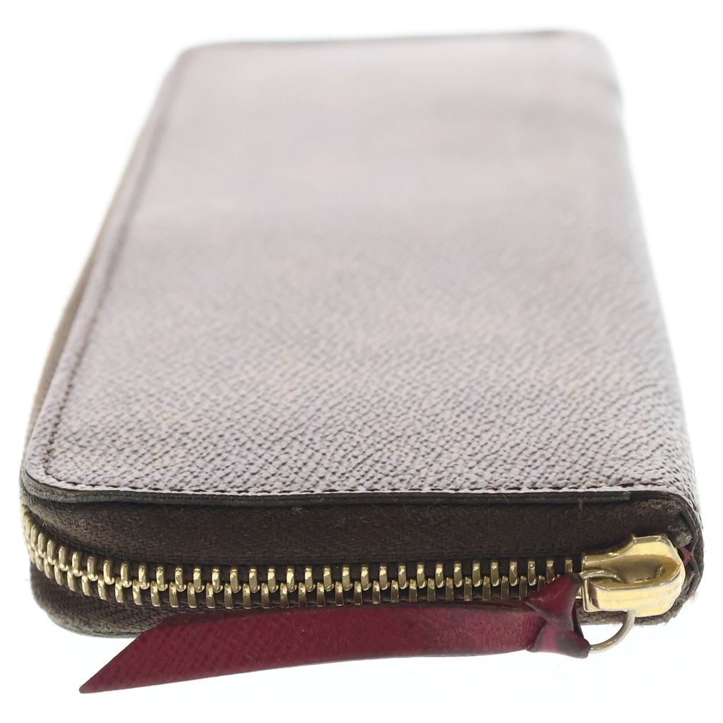 Louis Vuitton Monogram Clemence Wallet Card Case Brown Pink Leather Gold — view 3