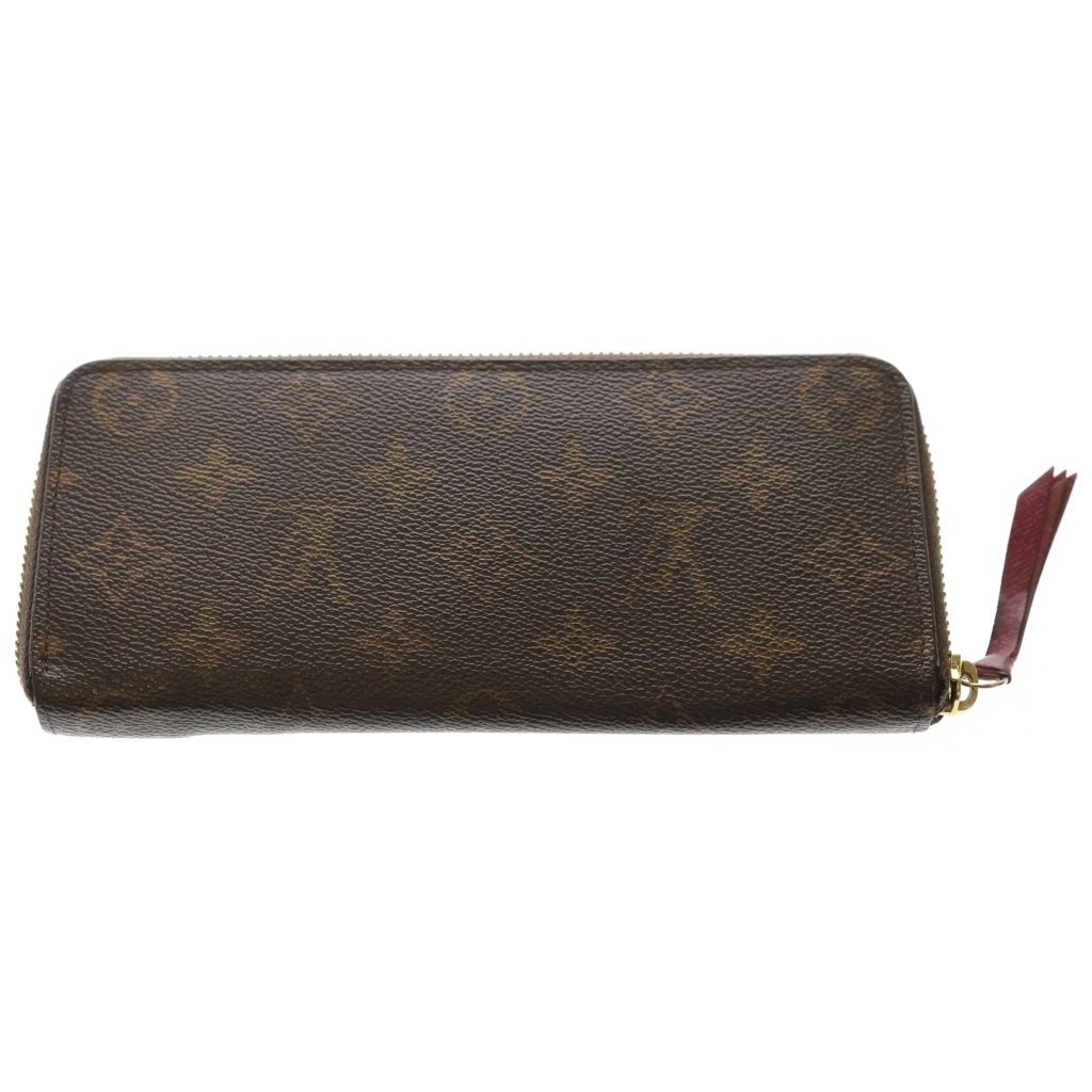 Louis Vuitton Monogram Clemence Wallet Card Case Brown Pink Leather Gold — view 2