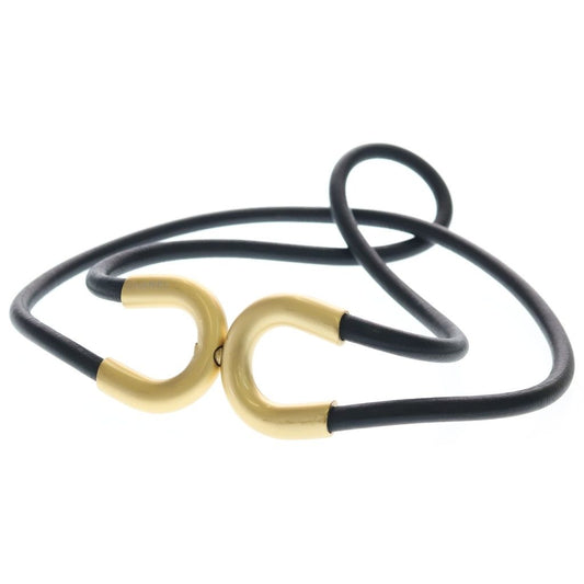 Chanel CC Logo Leather Belt Plated Black Gold