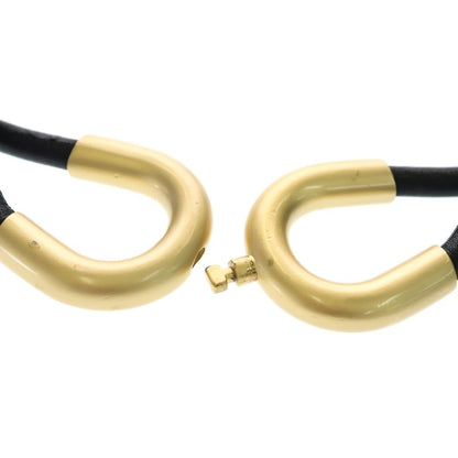 Chanel CC Logo Leather Belt Plated Black Gold — view 5