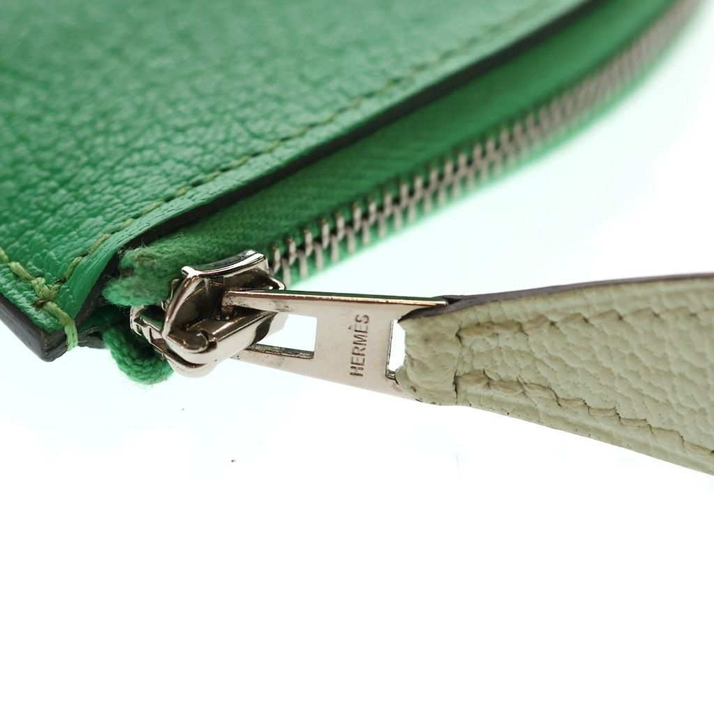 Hermes Coin Case Paddock Mint Green Blue Brum Pale Chevre — view 5