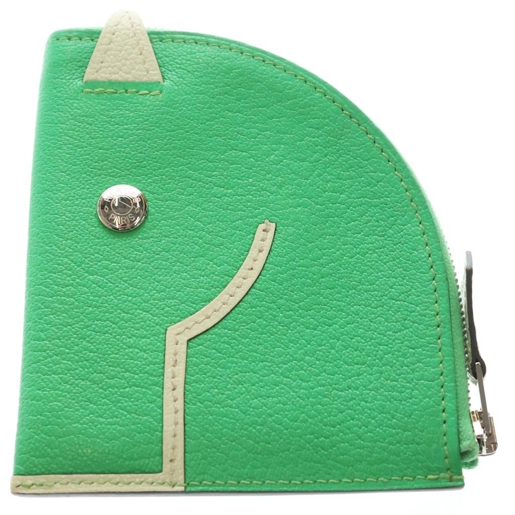 Hermes Coin Case Paddock Mint Green Blue Brum Pale Chevre