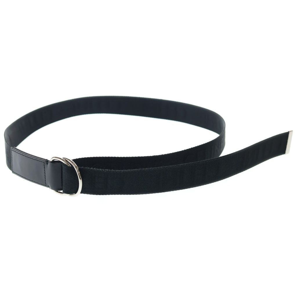 Celine Logo Double Ring Buckle Belt Black