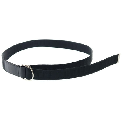 Celine Logo Double Ring Buckle Belt Black