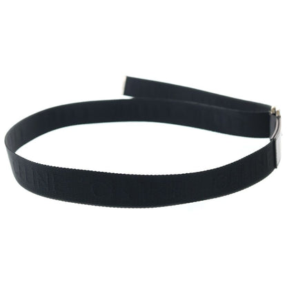 Celine Logo Double Ring Buckle Belt Black